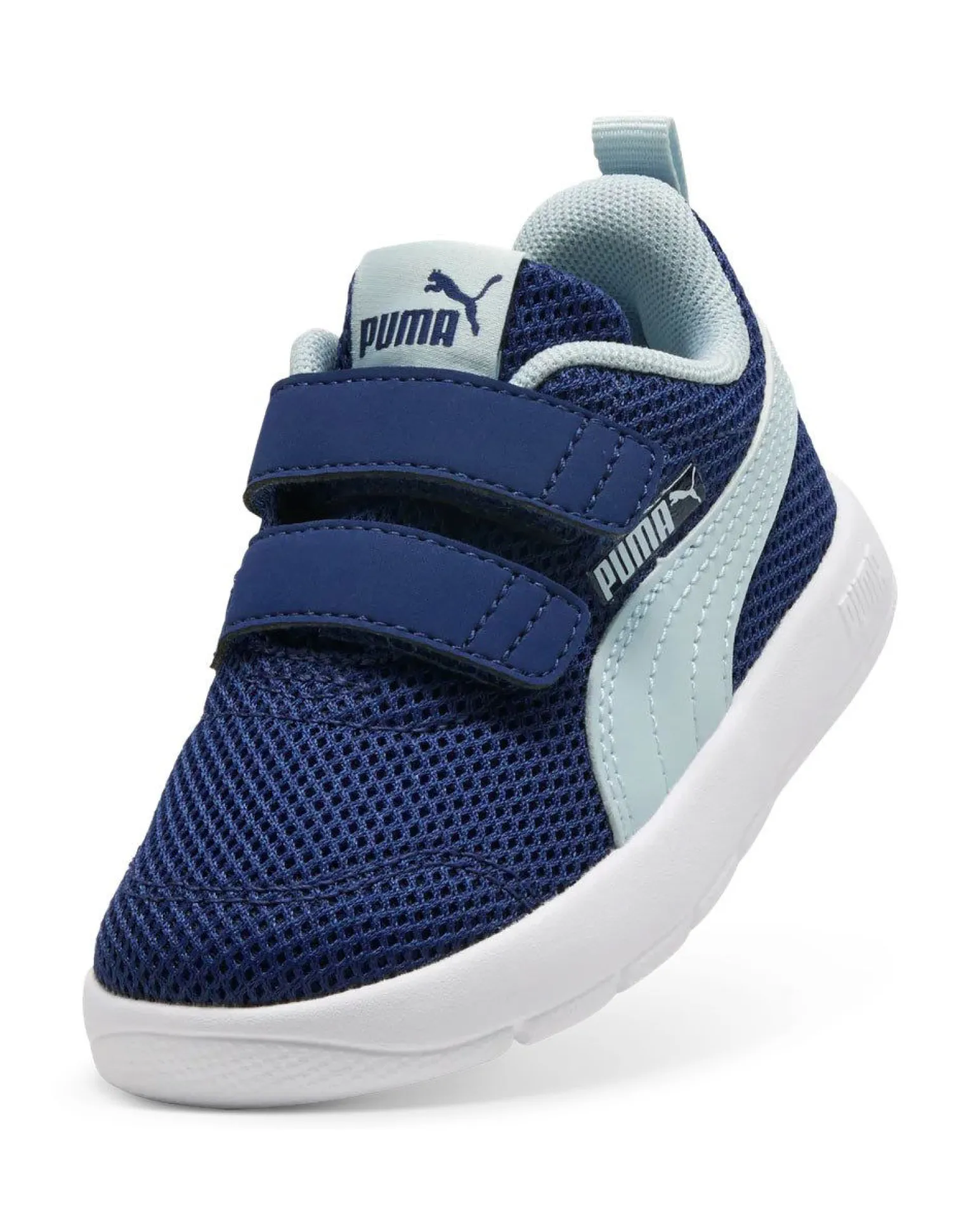 PUMA - SNEAKERS KIDS COURTFLEX V3 MESH TD BLU E CELESTE DAL 20 AL 23, 398086-19