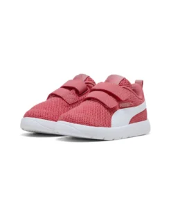PUMA - SNEAKERS KIDS COURTFLEX V3 MESH TD BIANCA E ROSA DAL 20 AL 23, 398086-21