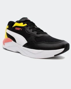 PUMA - Sneakers nera e bianca con dettagli colorati e soletta in memory foam, numerata 36/39 - X RAY SPEED LITE JR