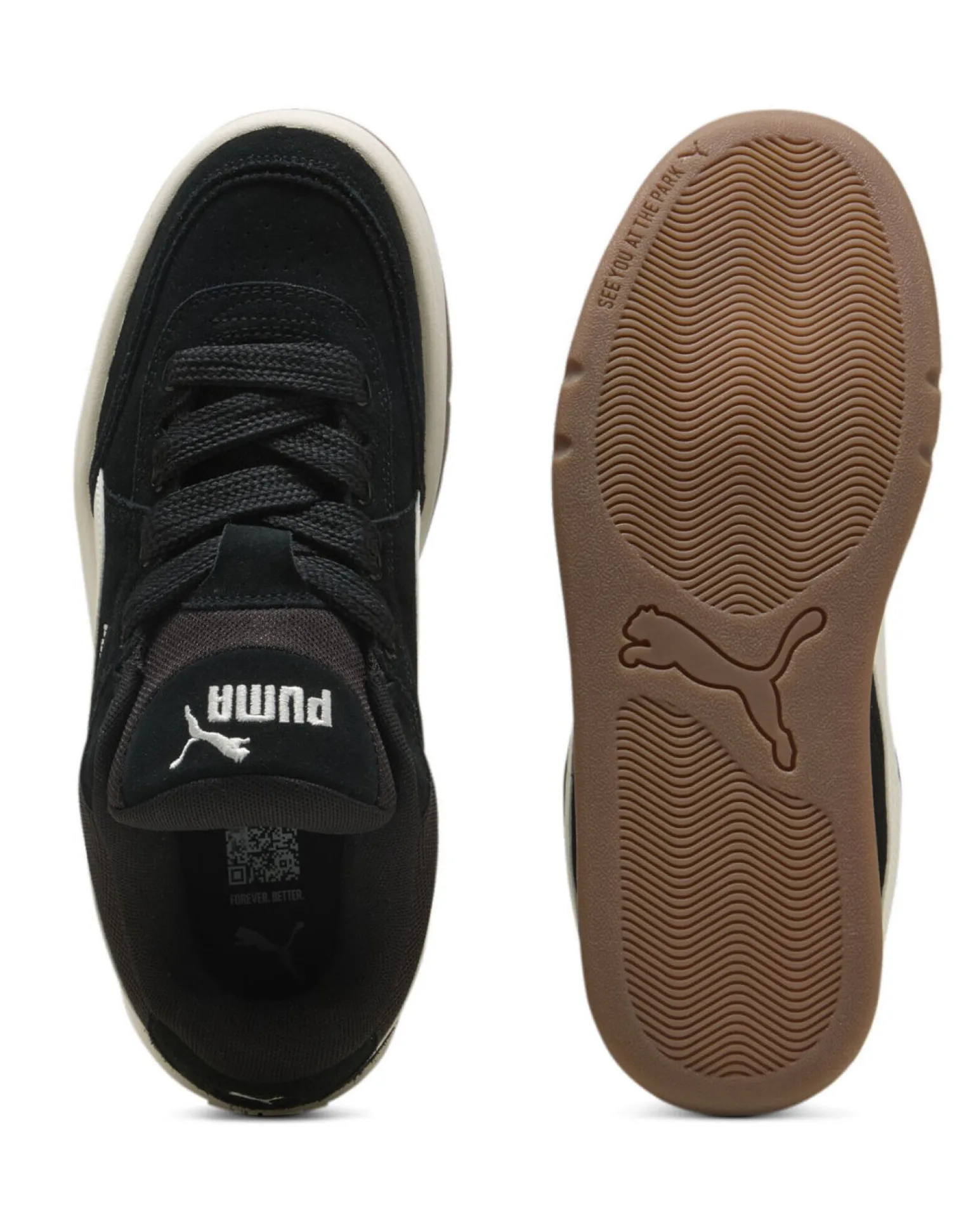PUMA - SNEAKERS UOMO NERE E BIANCHE PARK LIFESTYLE SK8 SUEDE, 400708-01