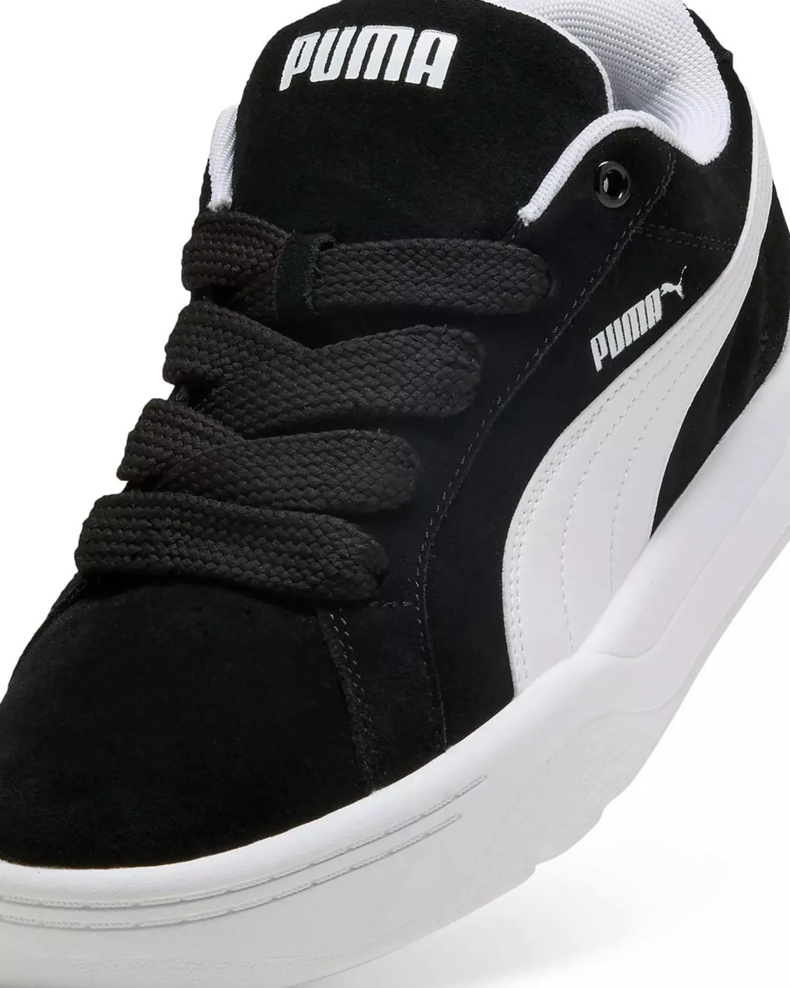 PUMA - SNEAKERS UOMO NERE E BIANCHE PARK L-STYLE EASY SUADE, 400707-01
