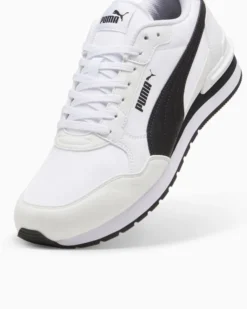 PUMA ST RUNNER V4 L JR - Scarpa bianca e nera, numerata 36-39
