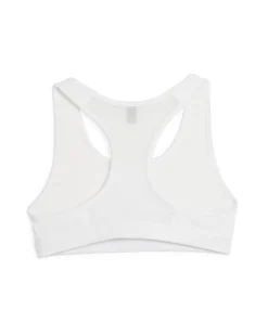PUMA - Top bianco in tessuto traspirante