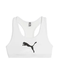 PUMA - Top bianco in tessuto traspirante