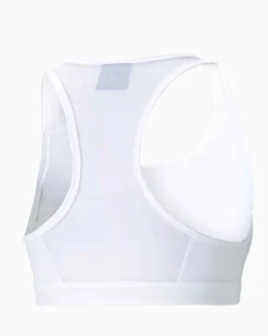 PUMA - Top bianco in tessuto traspirante con logo nero