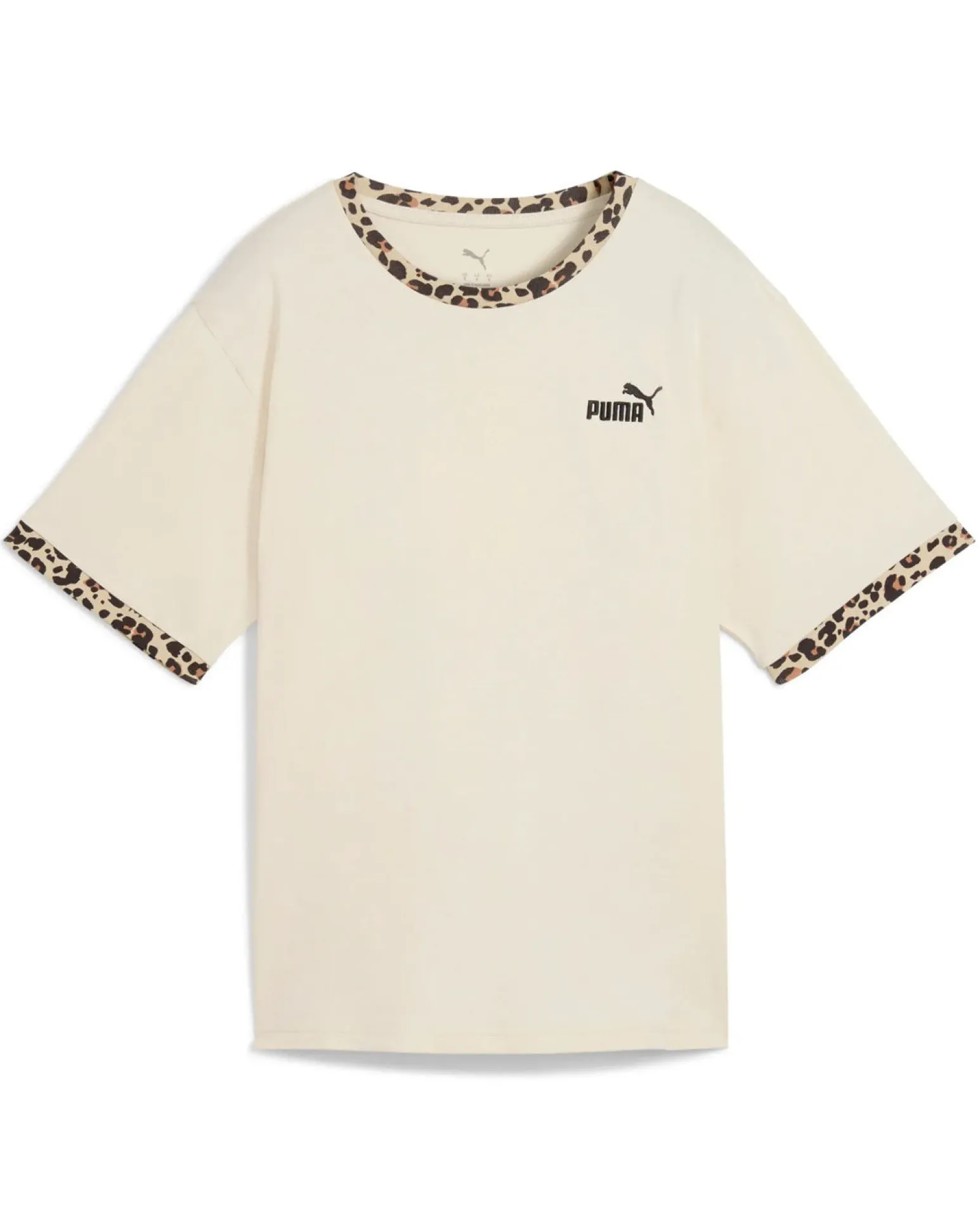 PUMA - T-SHIRT BEIGE E MACULATO ESSENTIAL GRAPHIC ANIMAL RELAXED DA DONNA, 688082-87