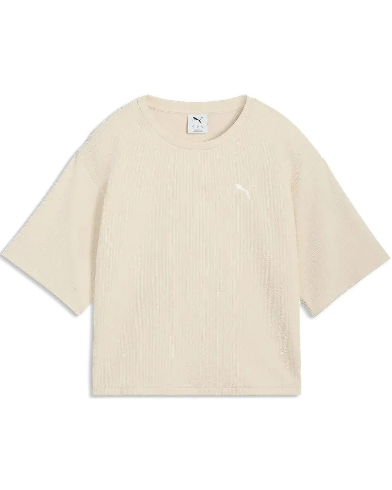 PUMA - T-SHIRT BEIGE/PANNA ESSENTIAL ELEVATED RELAXED DA DONNA, 691813-87