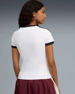 PUMA - T-SHIRT BIANCA E NERA  T7 SLIM DA DONNA, 632129-02