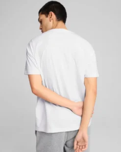 PUMA - T-SHIRT BIANCA ESSENTIAL CON LOGO PICCOLO N. 1 LOGO DA UOMO - 682534-02