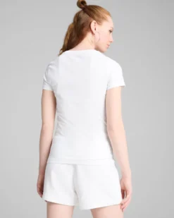 PUMA - T-SHIRT BIANCA WARDROBE ESS SLIM TEE DA DONNA - 629742-02