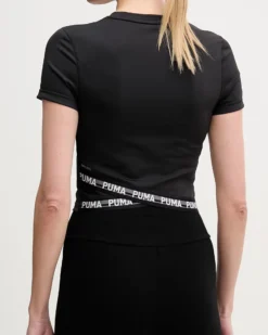 PUMA - T-SHIRT DA ALLENAMENTO MEZZA MANICA NERA STRONG CROSS BACK TEE  DA DONNA, 528494-01