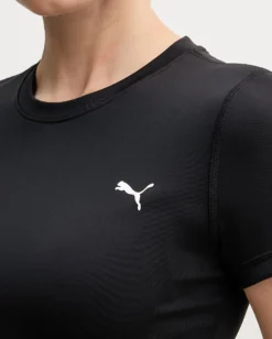 PUMA - T-SHIRT DA ALLENAMENTO MEZZA MANICA NERA STRONG CROSS BACK TEE  DA DONNA, 528494-01