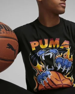 PUMA - T-SHIRT DA UOMO NERA TSA TEE 6 - 624825-01