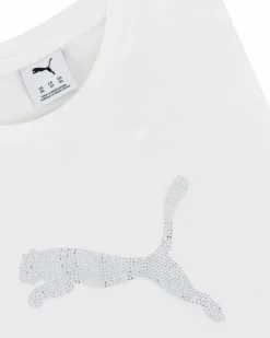 PUMA - T-SHIRT DONNA BIANCA MEZZA MANICA ESS GRAPHICS LEO LUXE, 634566-02