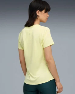 PUMA - T-SHIRT GIALLA   RUN VELOCITY TEE (POLY) DA DONNA, 526578-35
