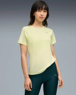 PUMA - T-SHIRT GIALLA   RUN VELOCITY TEE (POLY) DA DONNA, 526578-35