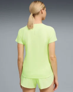PUMA - T-SHIRT GIALLO FLUO  RUN VELOCITY TEE (POLY) DA DONNA, 526578-38