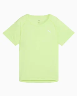 PUMA - T-SHIRT GIALLO FLUO  RUN VELOCITY TEE (POLY) DA DONNA, 526578-38