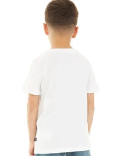 PUMA - T-SHIRT JUNIOR ( 7-16 ANNI) BIANCA ESSENTIAL +LOGO ROSSO - 681841-02
