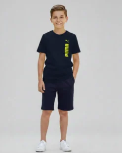 PUMA - T-SHIRT JUNIOR (7 - 16 ANNI) ESSENTIAL GRAPHIC TEE , BLU, 694948-16