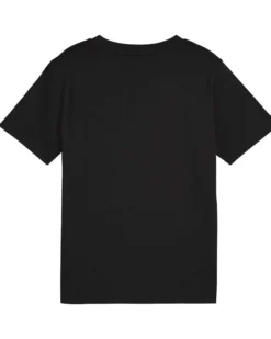 PUMA - T-SHIRT MEZZA MANICA NERA ESSENTIAL + TEXTURED FOIL BIG LOGO DA DONNA, 692160-01