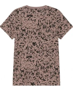 PUMA - T-SHIRT NERA E MARRONE ROSATO ESSENTIALS GRAPHICS ANIMAL PRINTED  DA DONNA, 694712-88