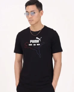 PUMA - T-SHIRT NERA ESSENTIAL LOGO LAB SUMMER TEE DA UOMO, 692031-01