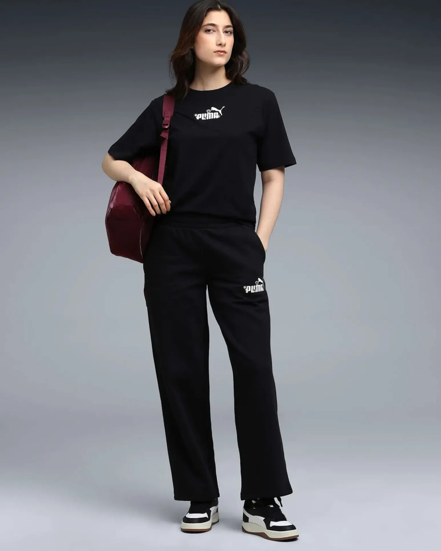 PUMA - T-SHIRT NERA ESSENTIAL NATURE 2.0 RELAXED TEE DA DONNA, 688077-01