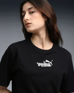 PUMA - T-SHIRT NERA ESSENTIAL NATURE 2.0 RELAXED TEE DA DONNA, 688077-01