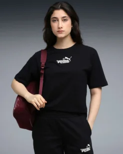 PUMA - T-SHIRT NERA ESSENTIAL NATURE 2.0 RELAXED TEE DA DONNA, 688077-01
