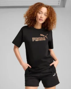 PUMA - T-SHIRT NERA GRAFICA ANIMAL DA DONNA,  688532-01