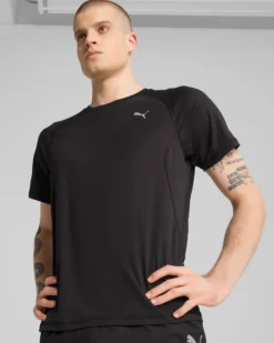 PUMA - T-SHIRT NERA RUN VELOCITY TEE (POLY) DA UOMO - 526600-01