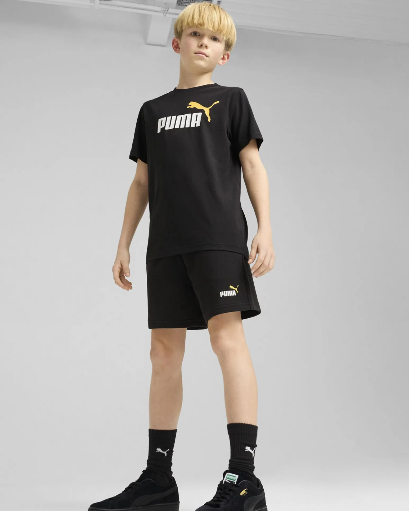 PUMA - T-SHIRT NERO ESS 2 COLOR NO.1 LOGO JUNIOR - 685778-56