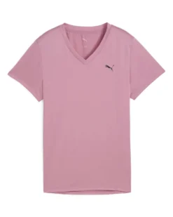 PUMA - T-SHIRT  TAD ESSENTIAL VNECK ROSA SCURO DA DONNA, 525890-65