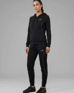 PUMA -TUTA COMPLETA  CON CAPPUCCIO NERA HD GRAPHIC TRACKSUIT DA DONNA, 694708-01