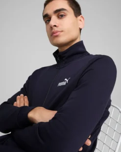 PUMA - TUTA COMPLETA FULL ZIP BLU ESSENTIAL SWEAT SUIT - DA UOMO, 684848-16