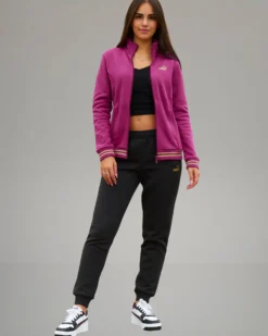 PUMA - TUTA COMPLETA MAGENTA ESSENTIAL+ GLITTER FZ SUIT FL DA DONNA , 684765-45