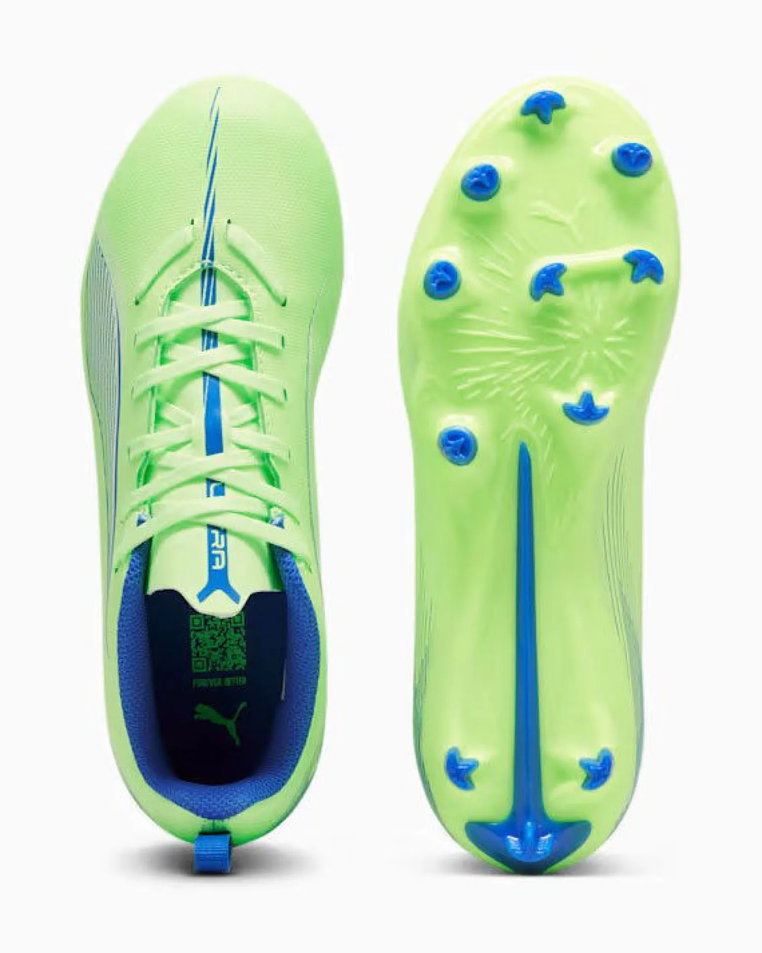 PUMA ULTRA 5 PLAY FG/AG - Sneakers da calcio junior gialla e blu, NUMERATA 30/38%- 107695-03