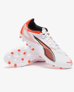 PUMA ULTRA 5 PLAY MG - Scarpa da calcio bianca/rosso fluo e nera - 108328-01