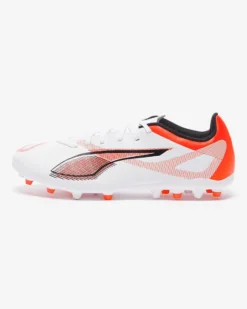 PUMA ULTRA 5 PLAY MG - Scarpa da calcio bianca/rosso fluo e nera - 108328-01