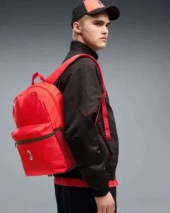 PUMA - ZAINO AC MILAN ESSENTIAL ROSSO CON DETTAGLI NERI, 091643-01