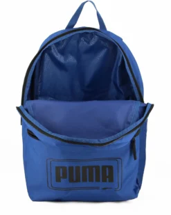 PUMA - Zaino blu e nero con tasca frontale e spallacci regolabili
