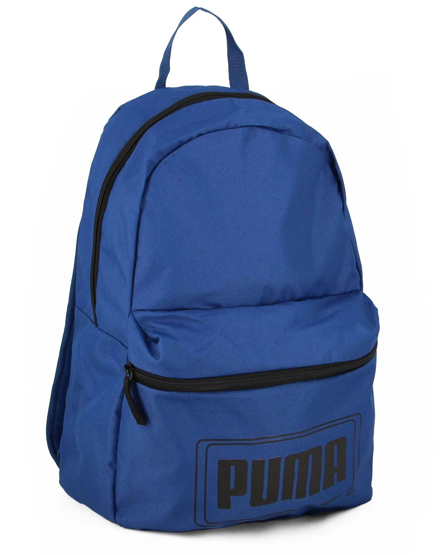 PUMA - Zaino blu e nero con tasca frontale e spallacci regolabili