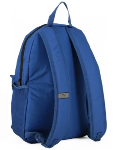 PUMA - Zaino blu e nero con tasca frontale e spallacci regolabili
