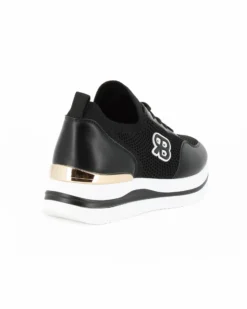 RENATO BALESTRA - Scarpa sneakers nera con soletta estraibile in VERA PELLE