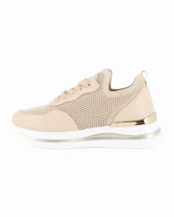 RENATO BALESTRA - Scarpa sneakers beige con soletta estraibile in VERA PELLE