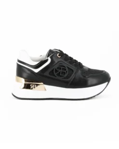 RENATO BALESTRA - Scarpa sneakers nera con soletta estraibile in VERA PELLE
