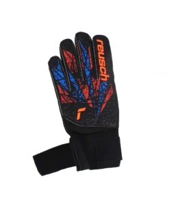 REUSCH - Guanti da portiere uomo neri con dettagli arancioni e blu - ATTRAKT STARTER SOLID
