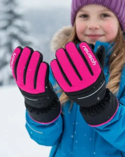 REUSCH - GUANTI SCI JUNIOR ALAN JUNIOR FUXIA E NERI , 6461115-7720