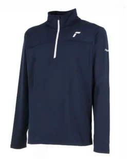 REUSCH - Maglia termica blu da uomo a maniche lunghe con mezza zip frontale